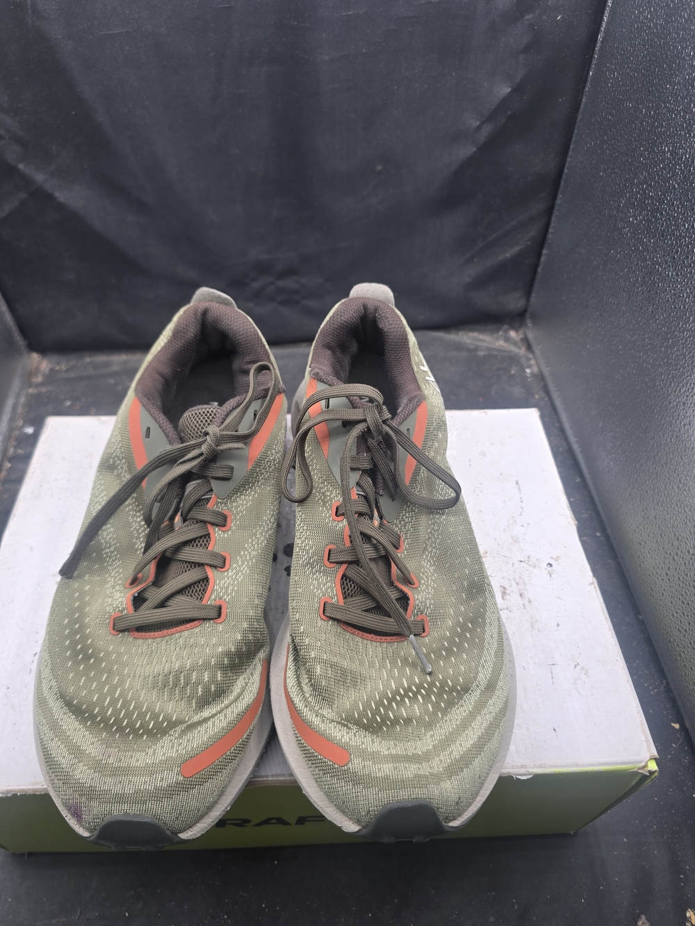 Merrell Men's Olive Green Athletic Sneakers with Rust Accents